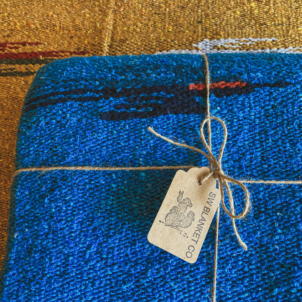 Ocean Blue Thunderbird Blanket