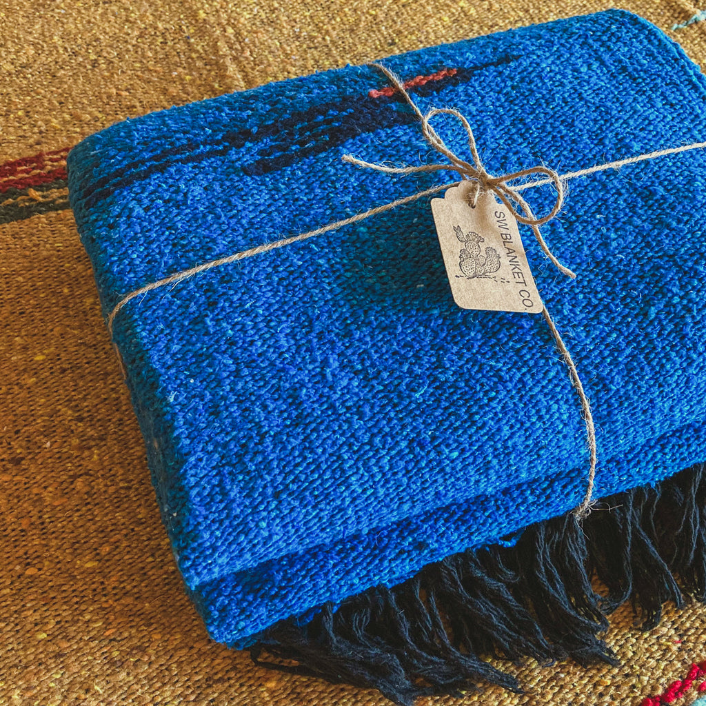 Ocean Blue Thunderbird Blanket