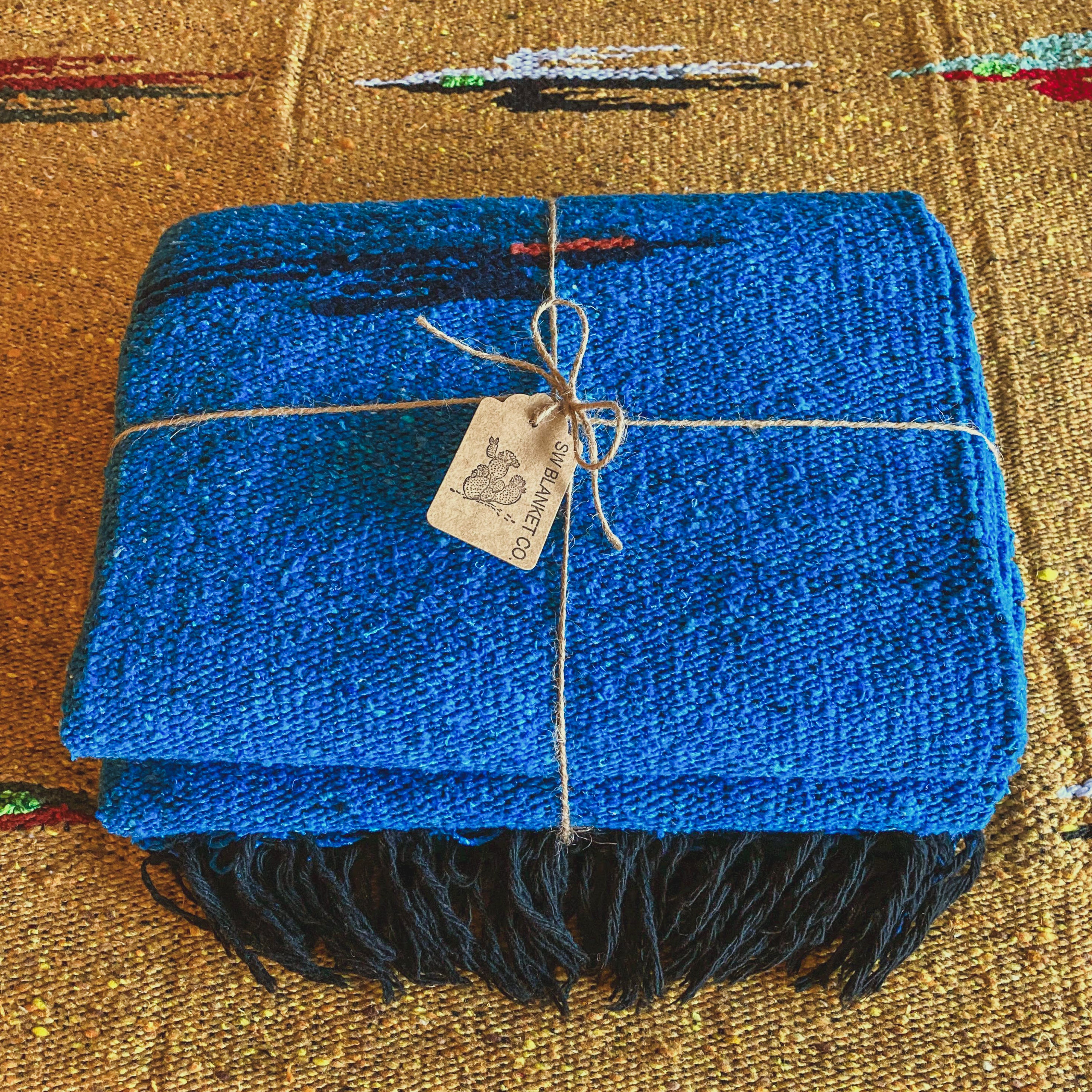 Ocean Blue Thunderbird Blanket