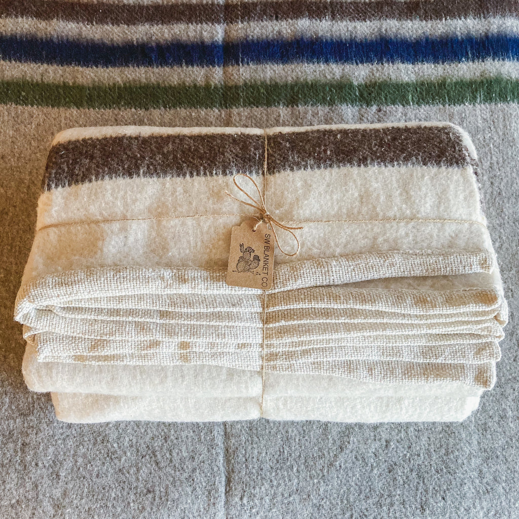 The Santa Fe Brushed Wool Blanket – Off-White Tailored Trim