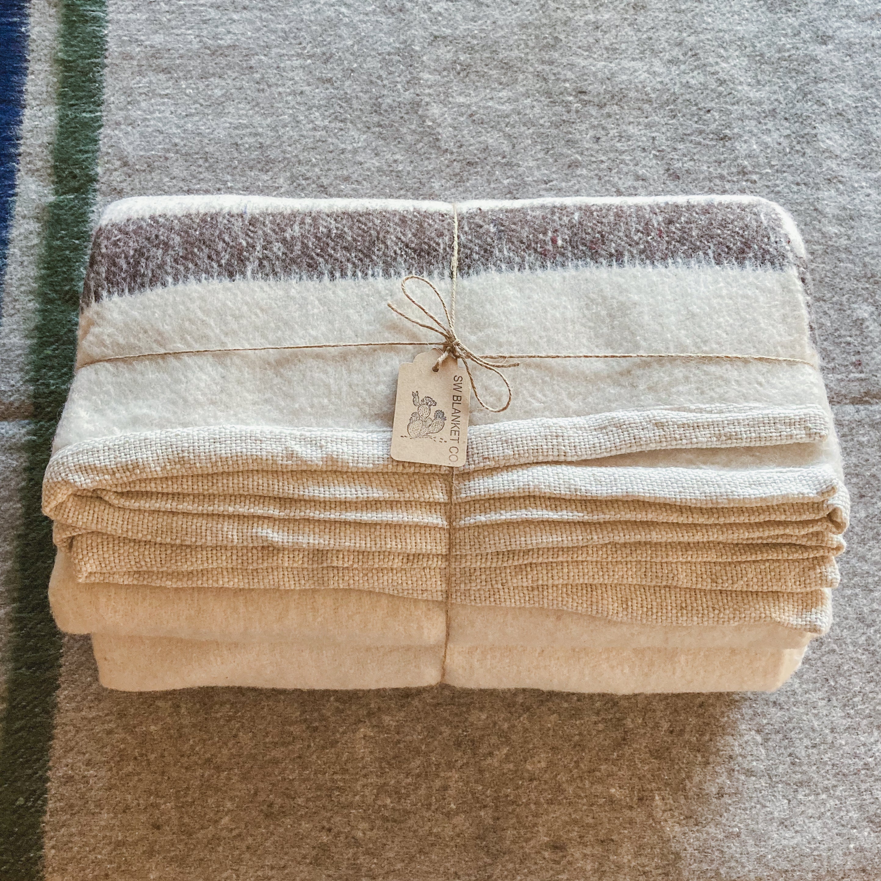 The Santa Fe Brushed Wool Blanket – Off-White Tailored Trim