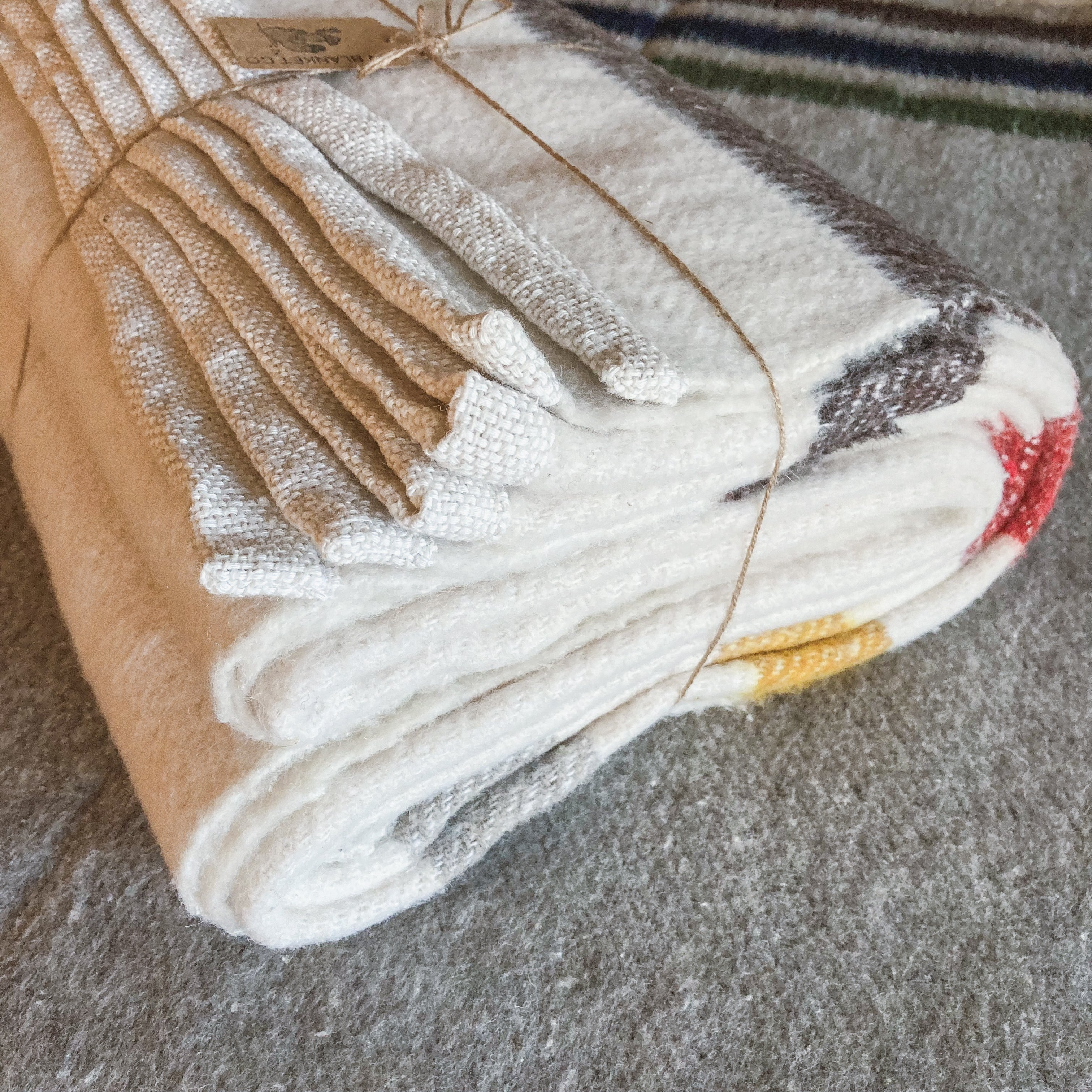 The Santa Fe Brushed Wool Blanket – Off-White Tailored Trim