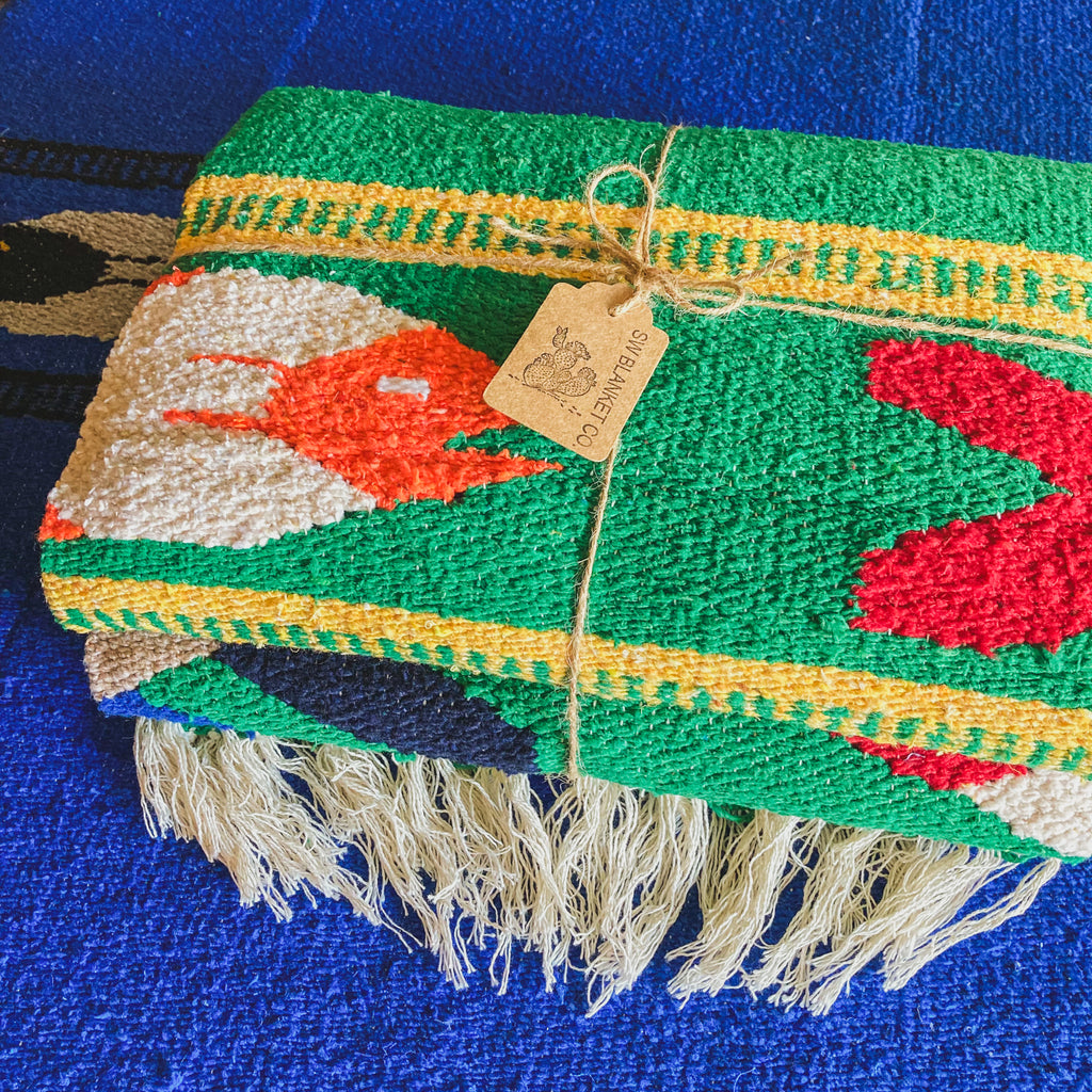 Green Fish Design Blanket