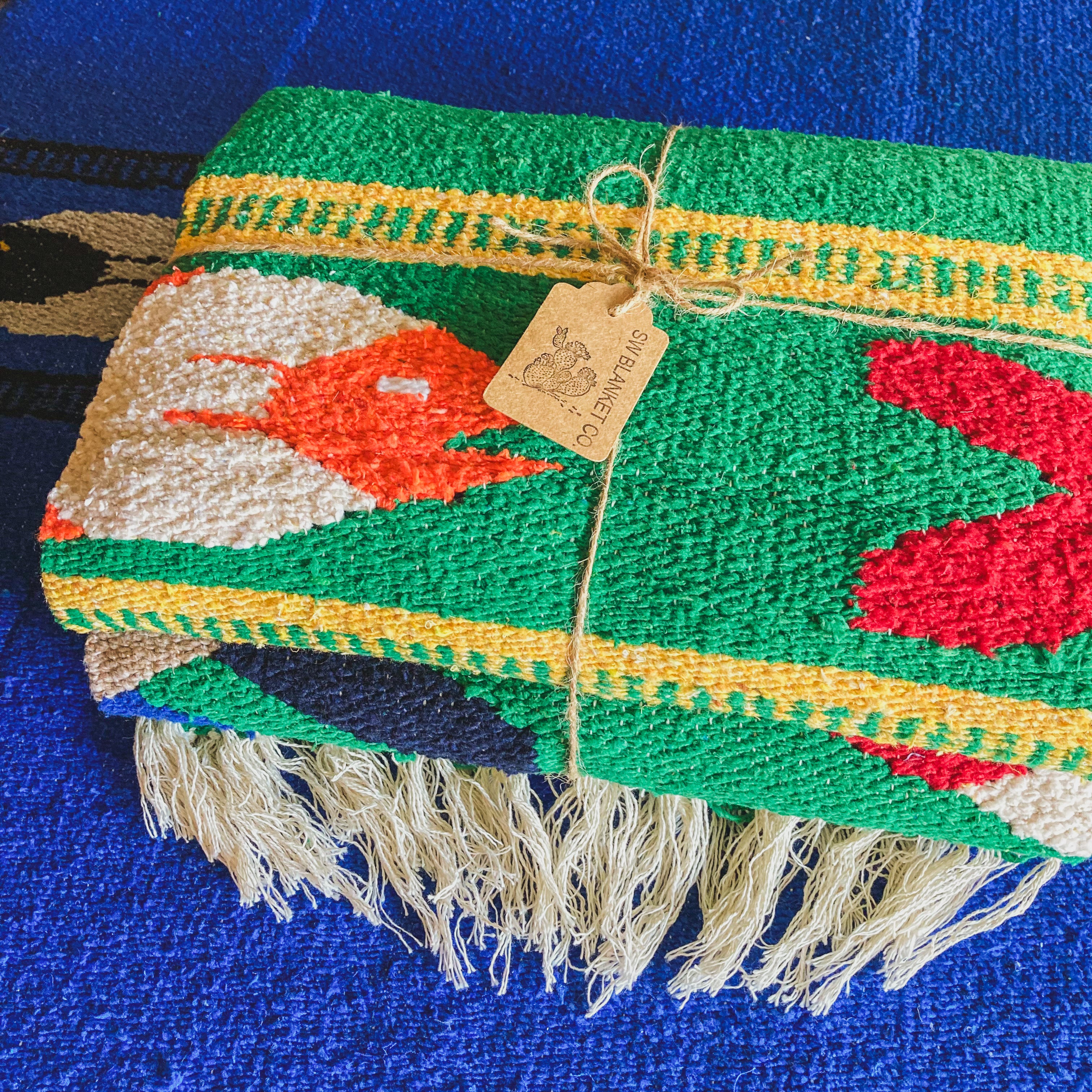 Green Fish Design Blanket