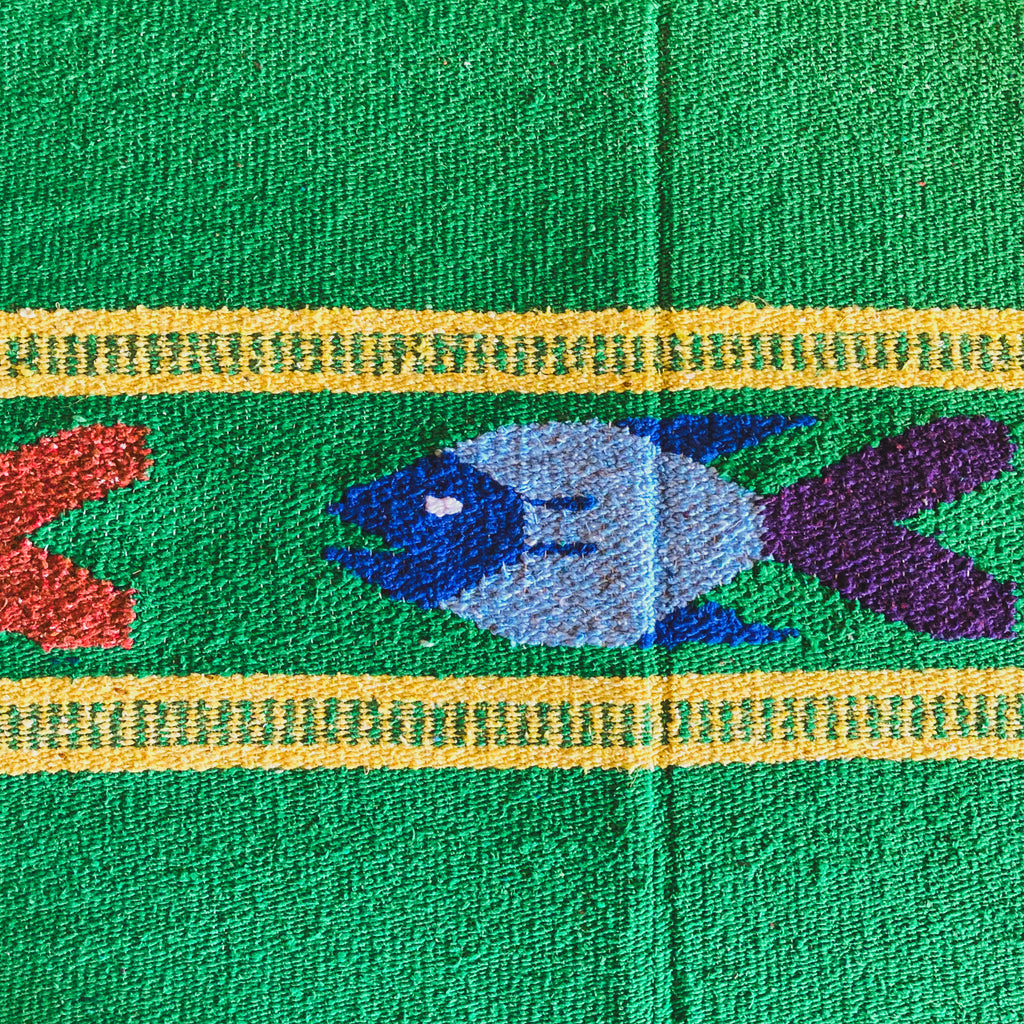 Green Fish Design Blanket