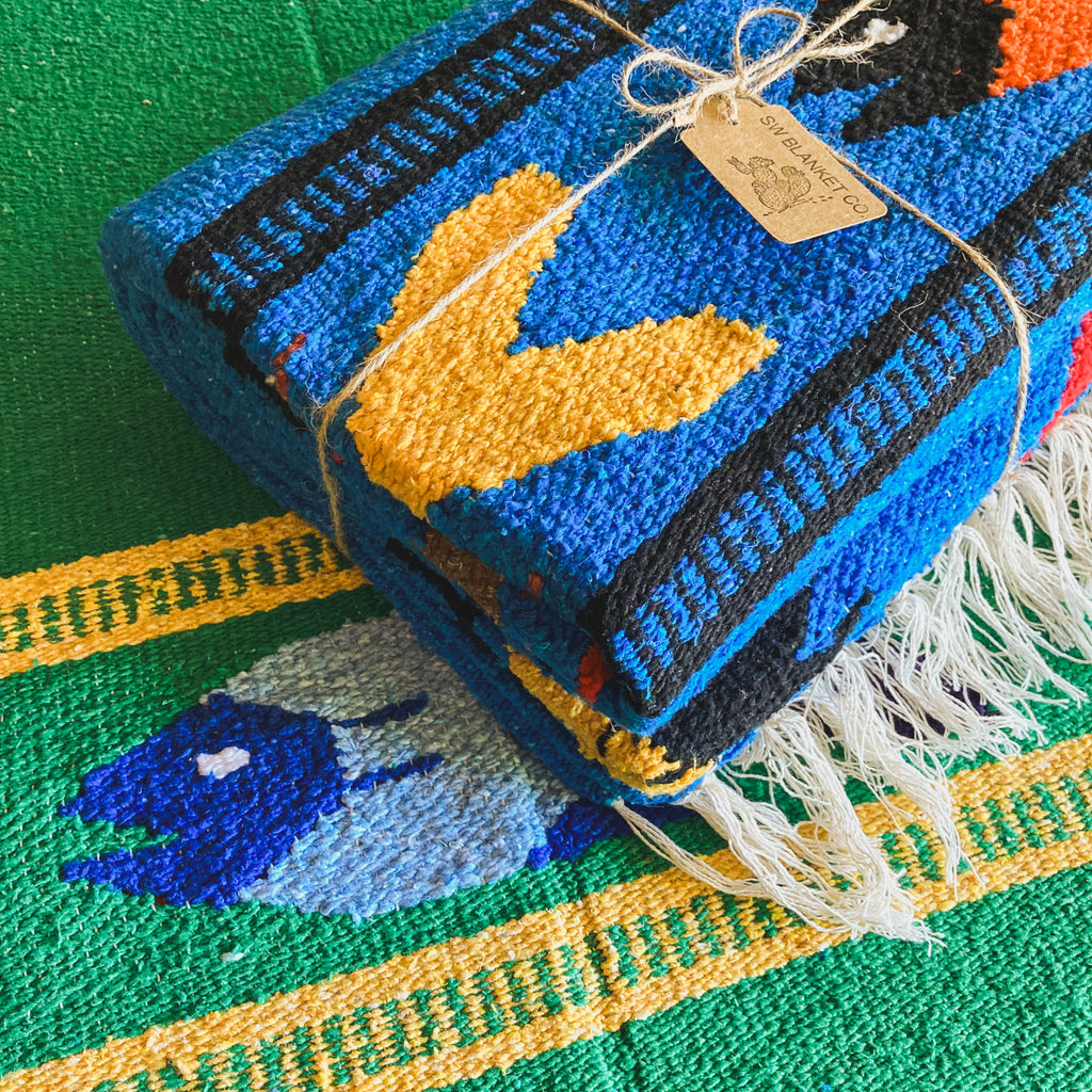 Ocean Blue Fish Design Blanket