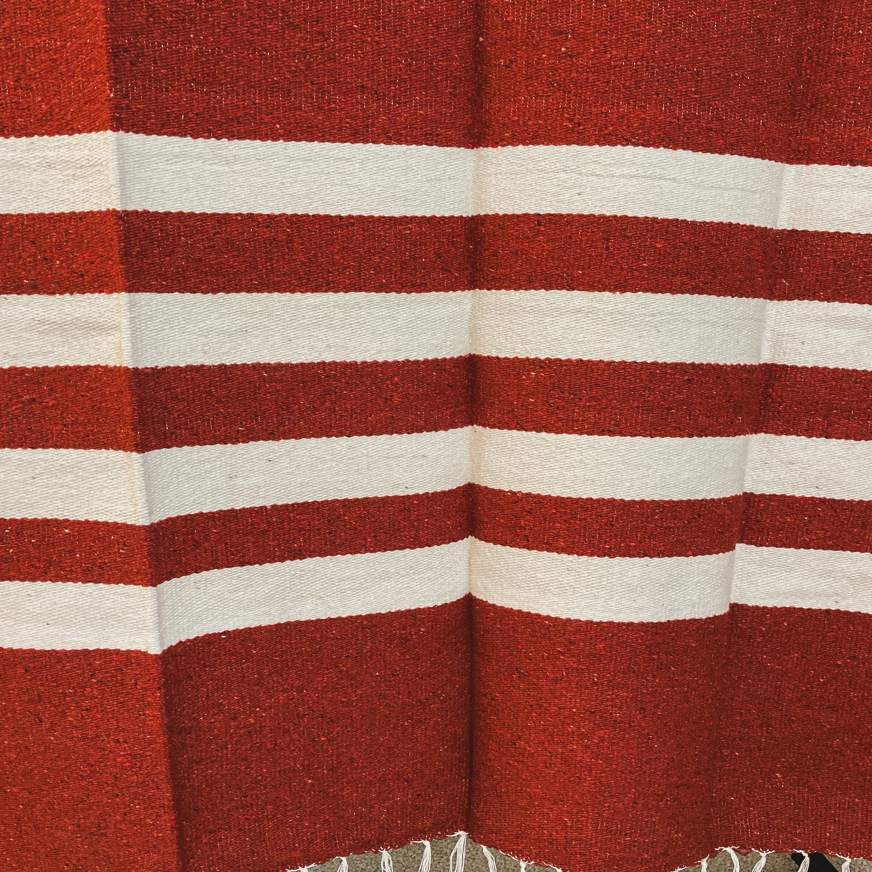 The Sedona Sunset Wool Blanket – Rustic Red & White
