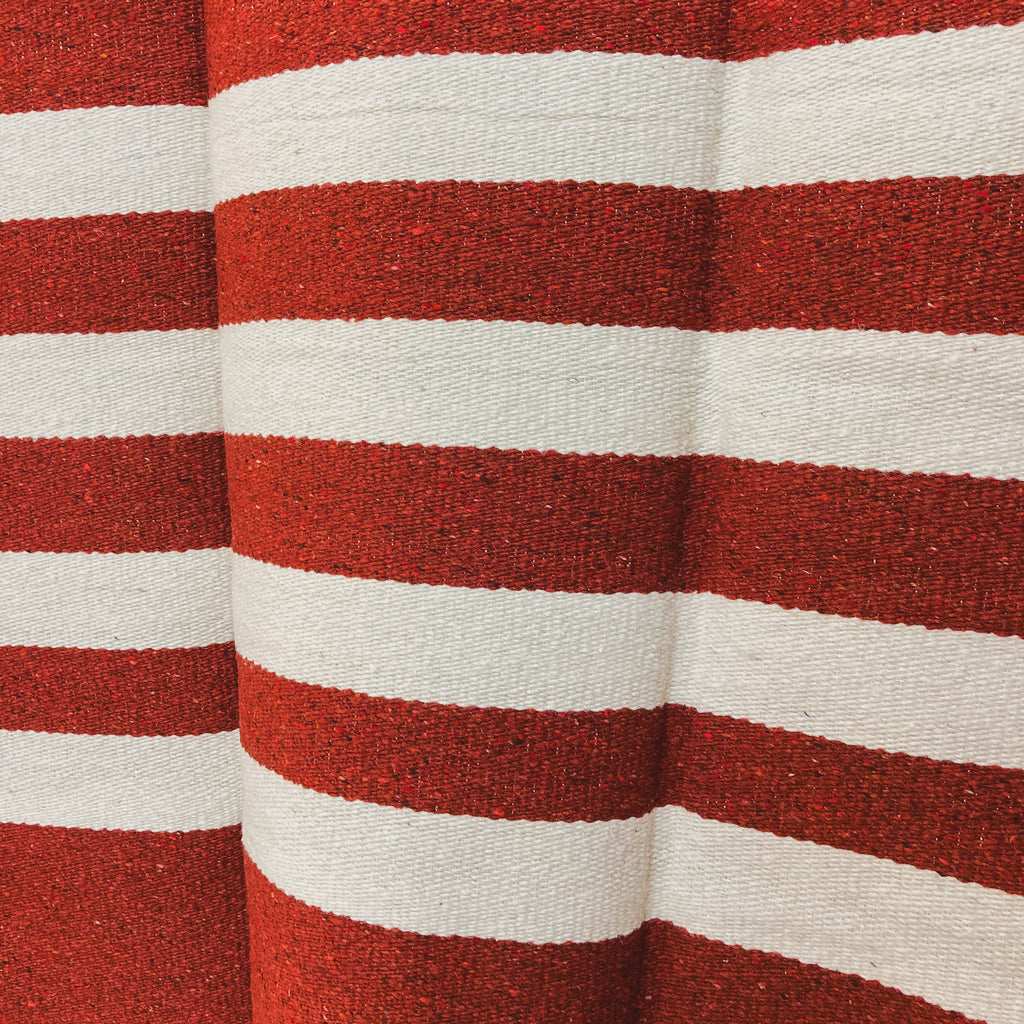 The Sedona Sunset Wool Blanket – Rustic Red & White